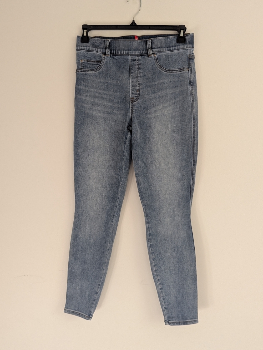 Spanx Women's Jean-ish Ankle Leggings Size Large Pull On Light Wash